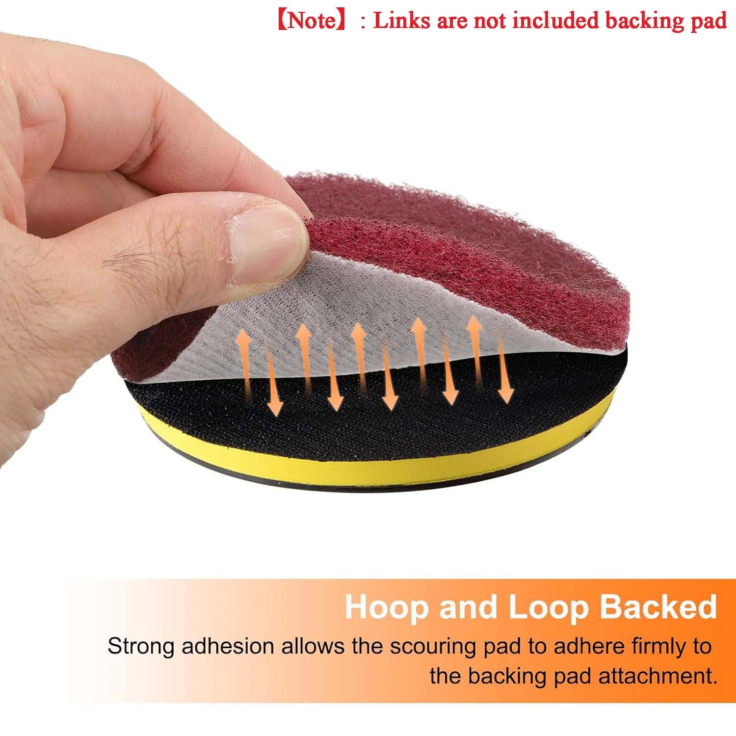 3″ 75mm Nylon Fiber Scouring Pads Hook & Loop Abrasive Cleaning Pad 240~2000Grit