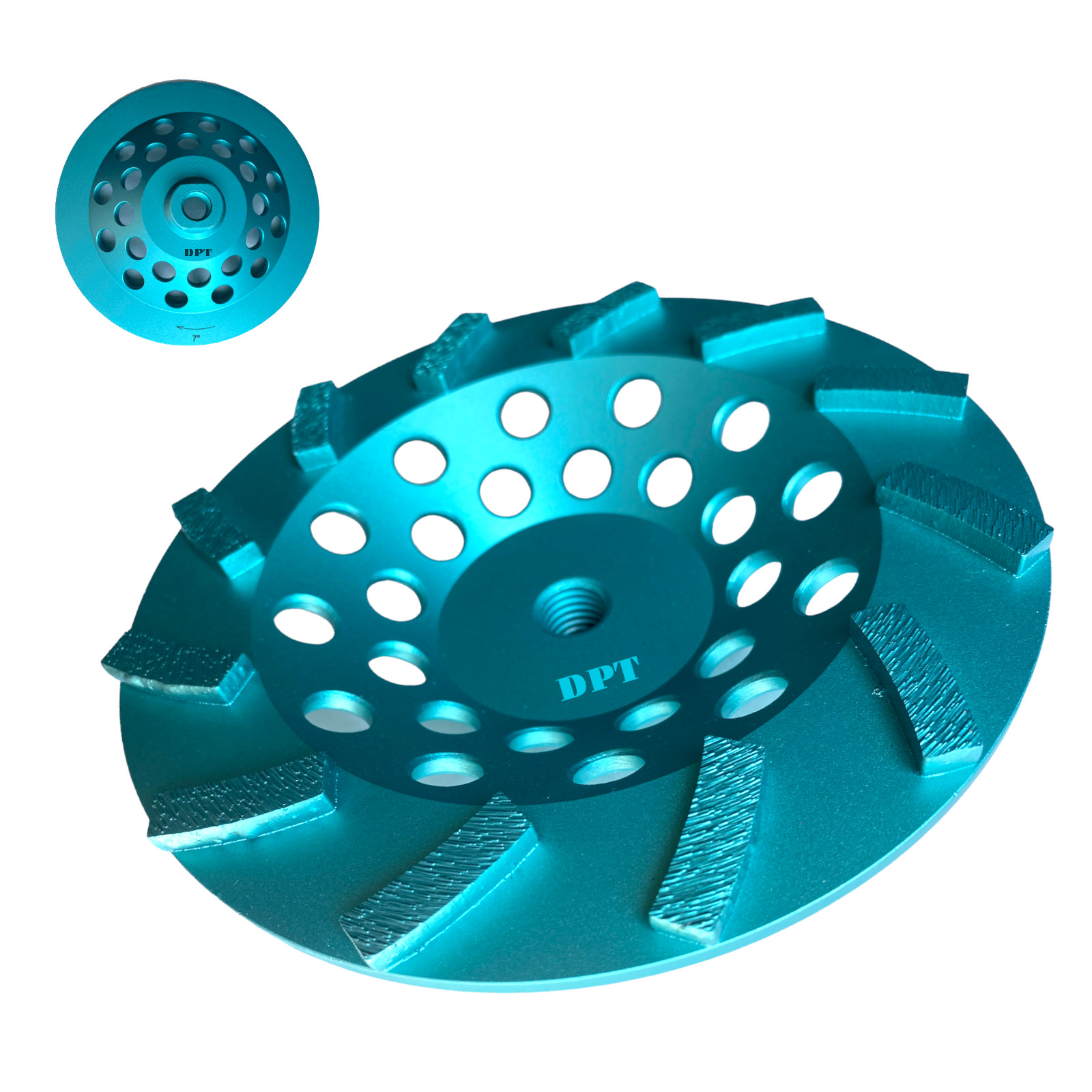 7 Inch Diamond Cup Wheel for Concrete Angle Grinders 12 Segments 5/8″-11 Thread