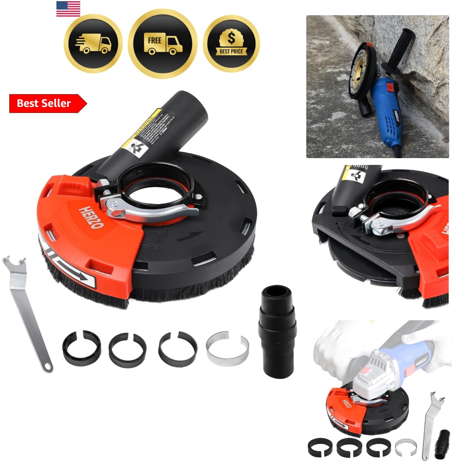 Dust Shroud for Angle Grinder 4/4.5/5 inch Universal Surface Grinding Shroud …