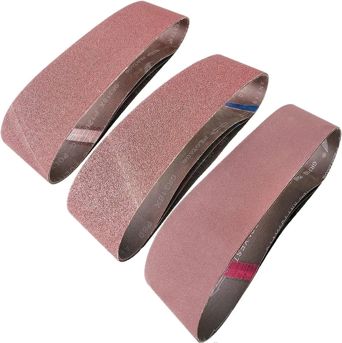 9 PCS 4″ x 36″ Premium Sander Belts – 3 Each of 40 80 120 Grit Aluminum Oxide…