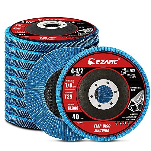 Flap Discs 40 Grit, 4 1/2 x 7/8-Inch Flap Sanding 40 GRIT Standard Version