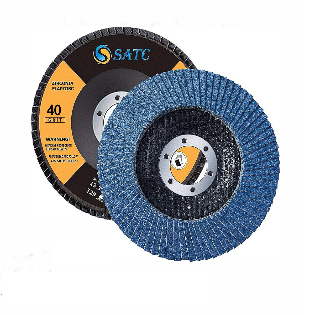 10 Pack 4.5” x 7/8″ Professional 40 Grit Zirconia Flap Discs Grinding Wheels T29