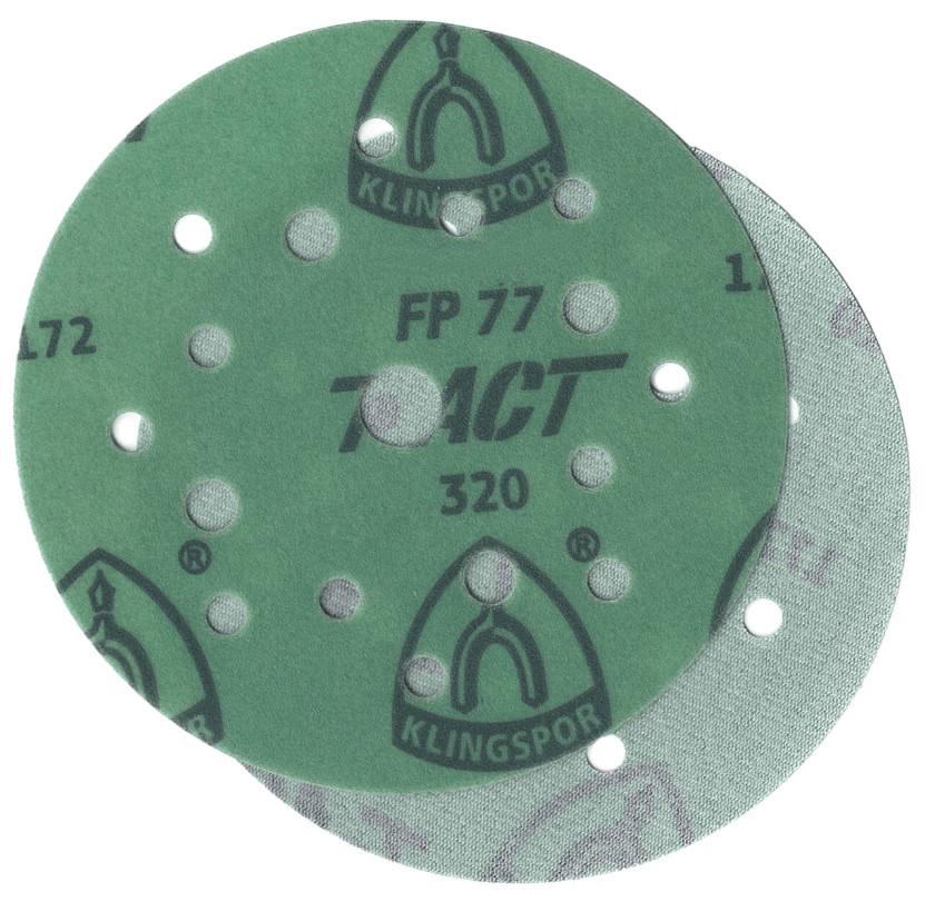 Klingspor’s GreenTec A/O 5″X17H H&L 320 Grit Disc 100pk