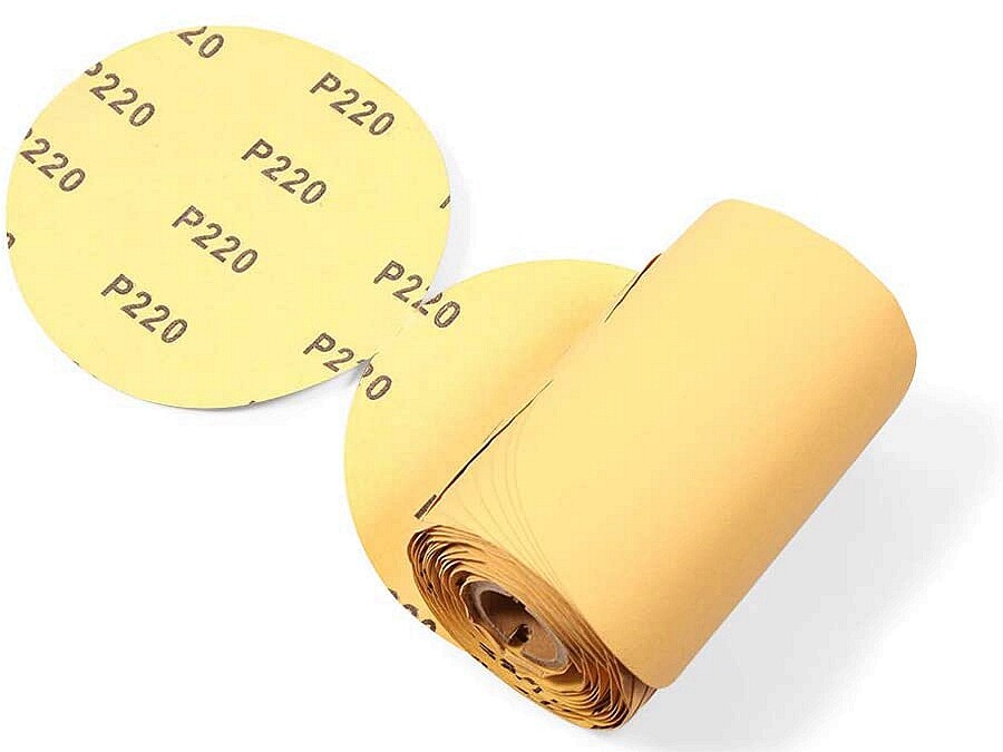 220 Grit 6 inch PSA Sanding Disc Sandpaper 100 Roll Sticky Back DA Sander Paper