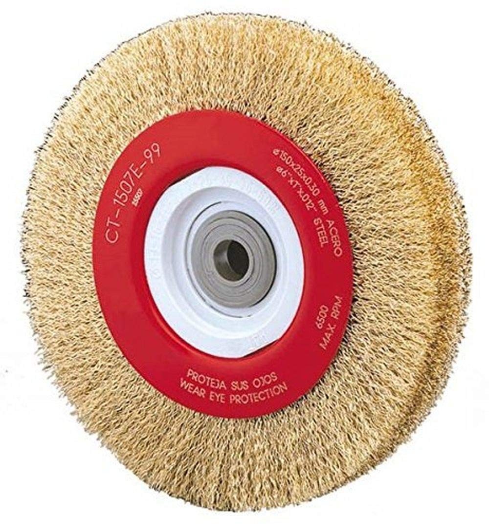 Alfa Tools WB67151 6″ Crimped Wide Face Wire Wheel 6 inches, Reddish-Metallic