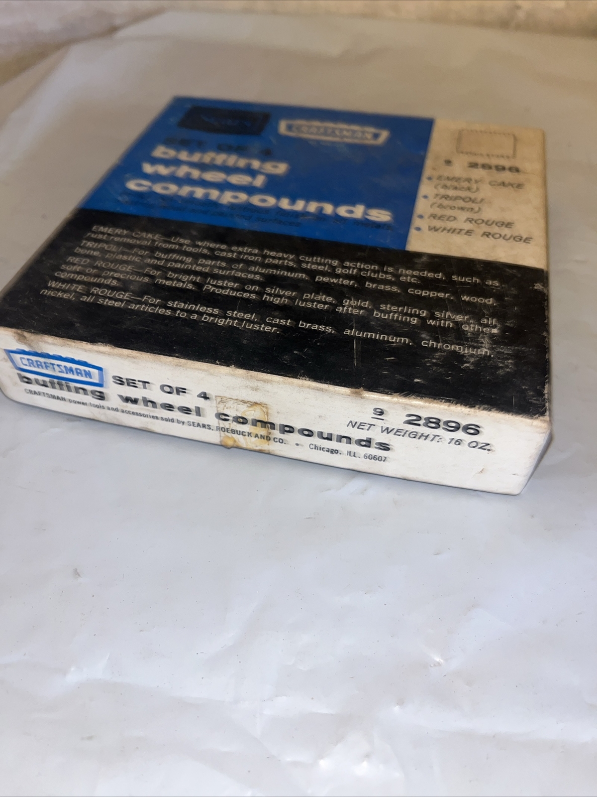 Vintage Sears Craftsman No.9-2896 Set of 4 Buffing Wheel Compounds