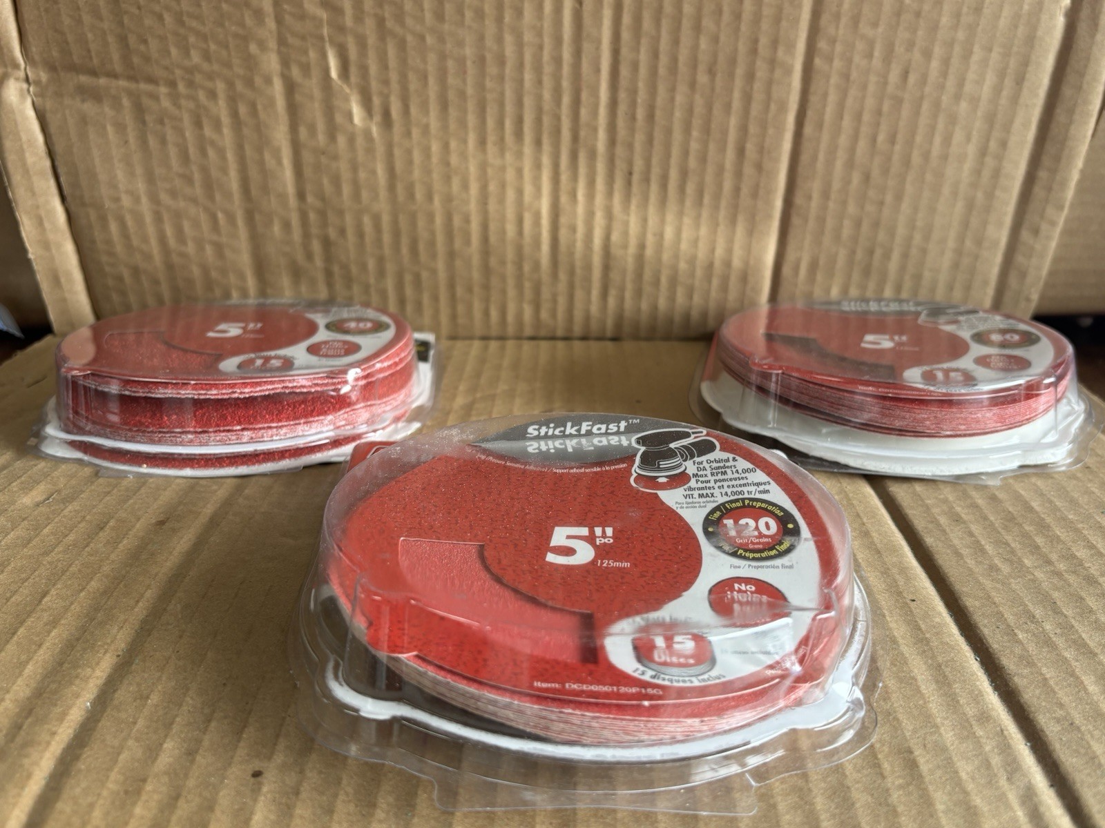 Mixed Lot Diablo 5” StickFast Sanding Discs 40, 80 & 120 Grits 38 Total Discs