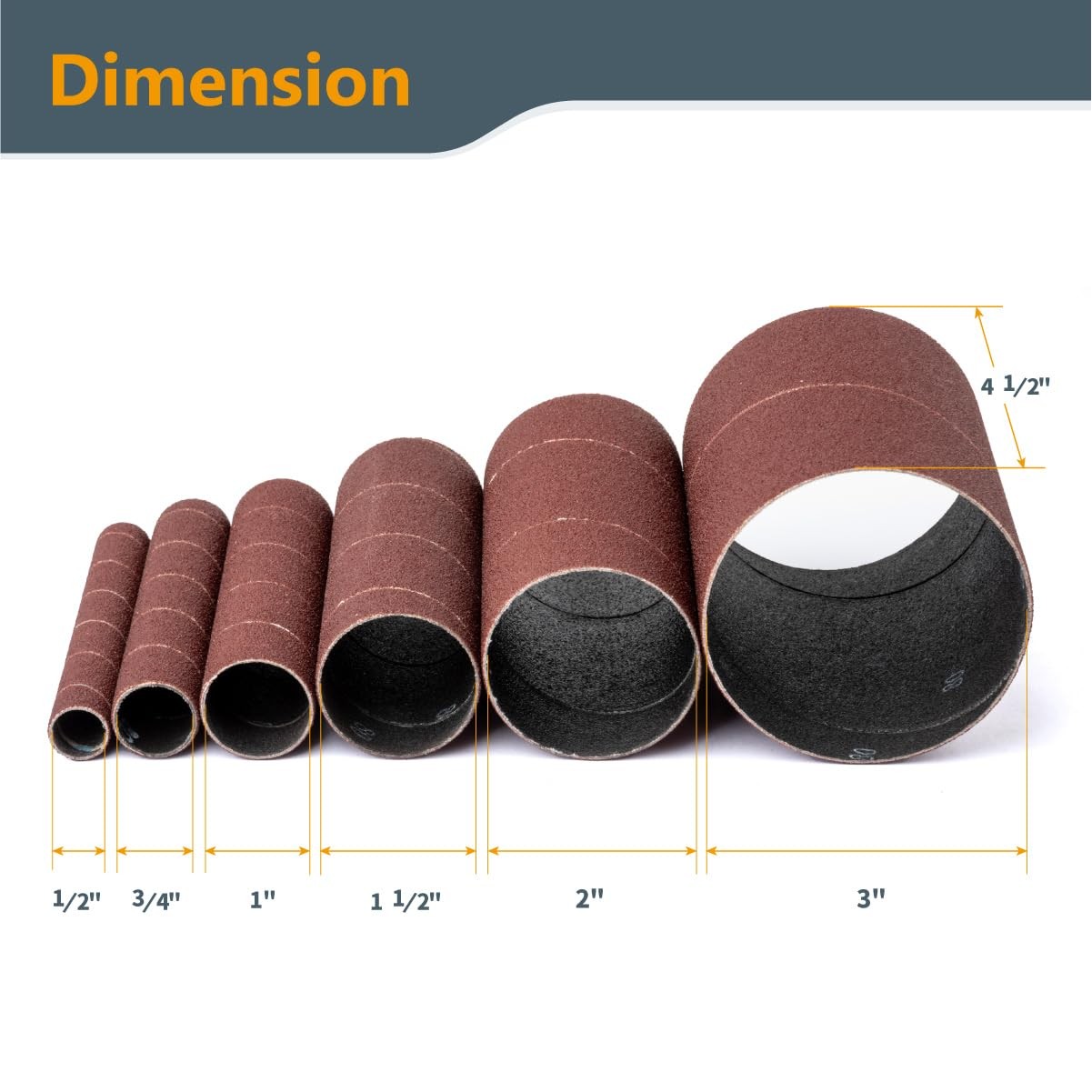 Sanding Sleeves Set 18 Pack Assorted Grit Spindle Sander Kit