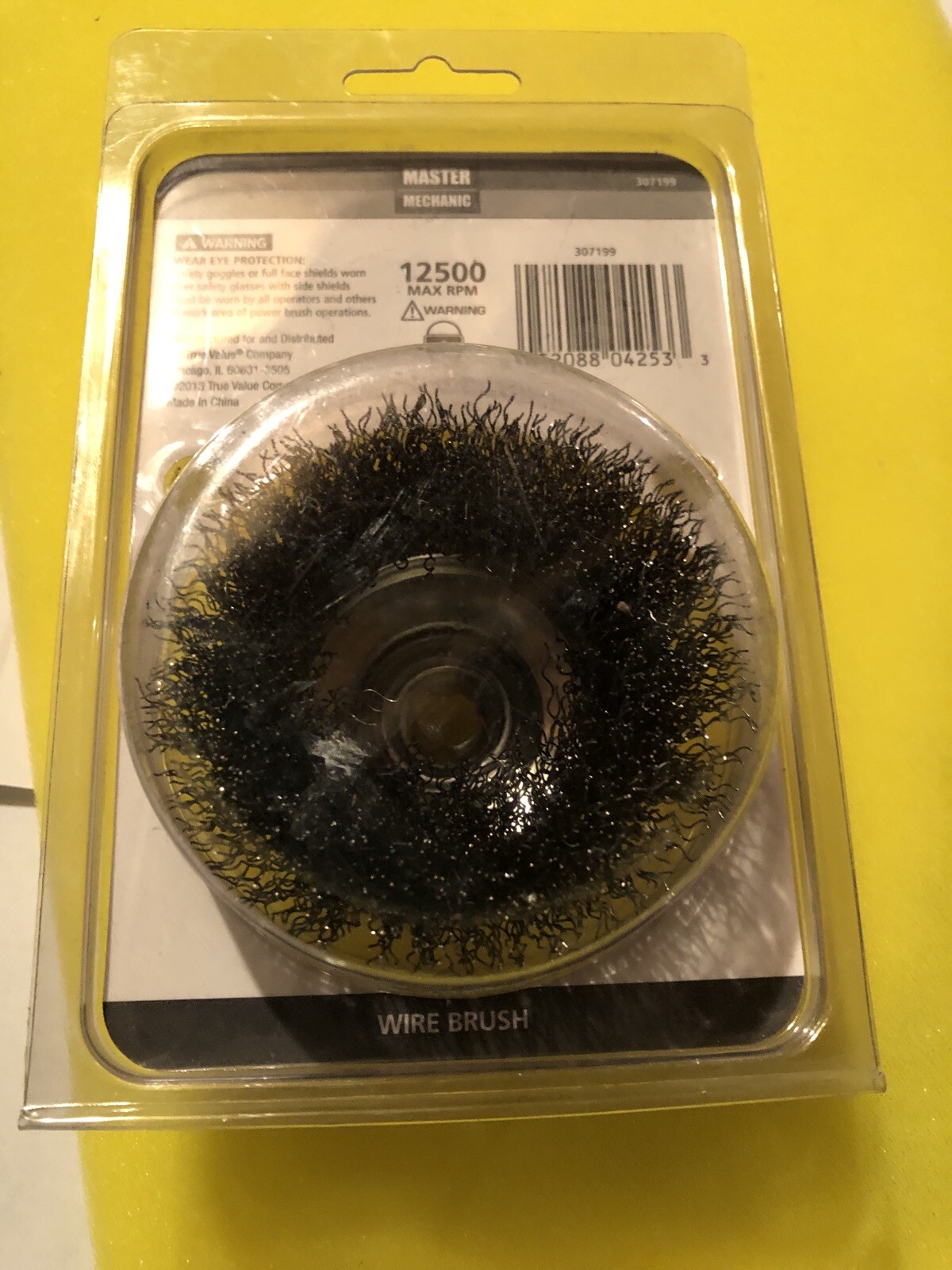 Master Mechanic 3″ COARSE Crimped Wire Cup Brush #307199 5/8” -11 Arbor New