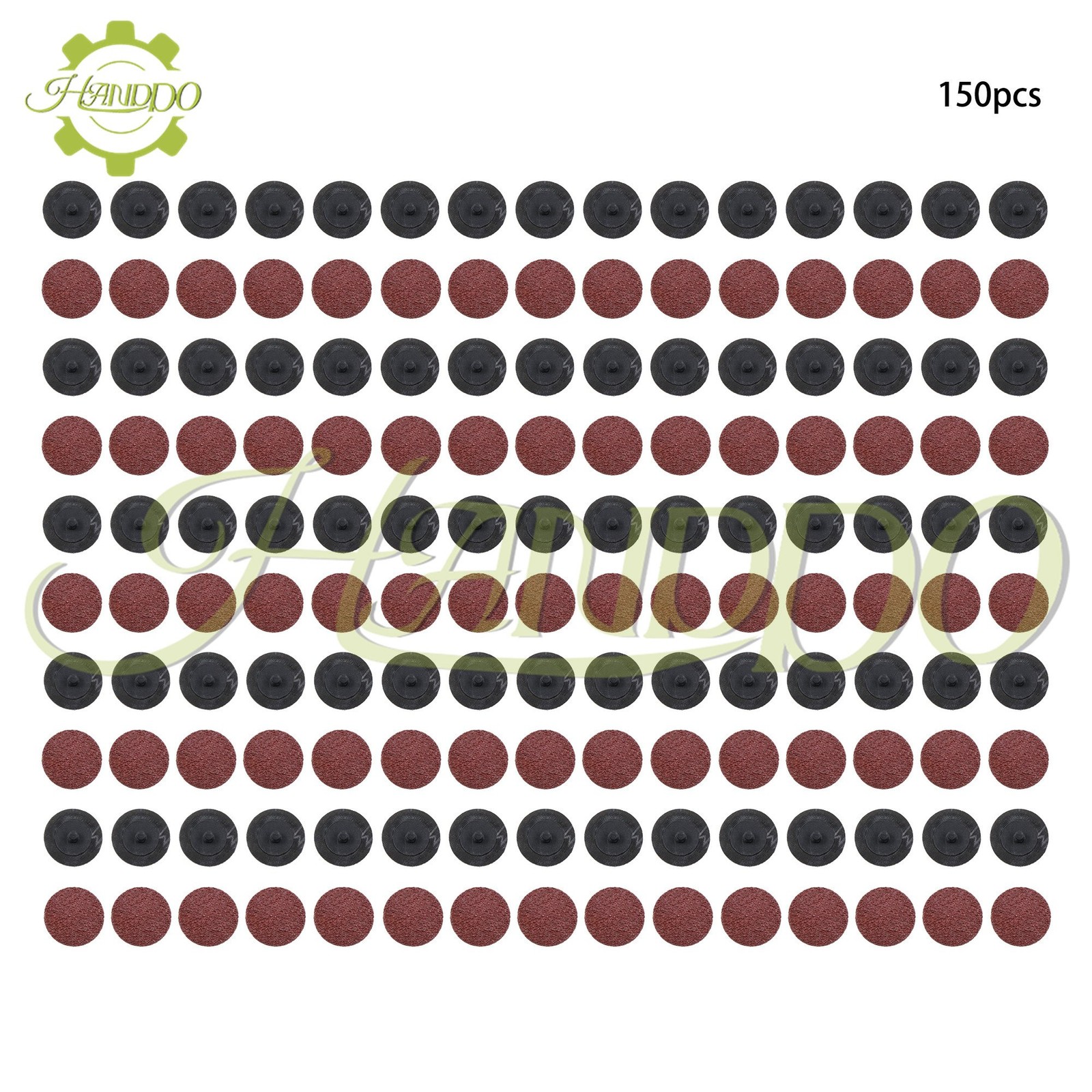 (150 Pc) 2 Inch Sanding Discs 36 Grit Medium Twist lock Die Grinder Sanding Disc