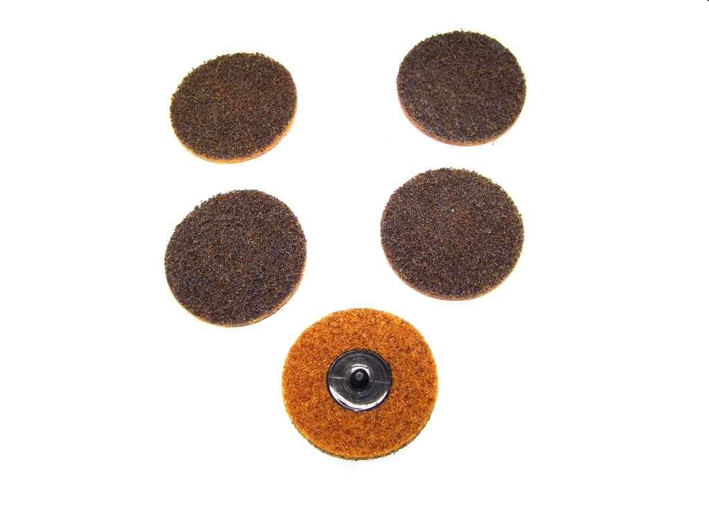 5PC 2″ TWIST-LOCK FIBER SURFACE CONDITIONING SANDING DISC COARSE GRIT WHEEL DISK