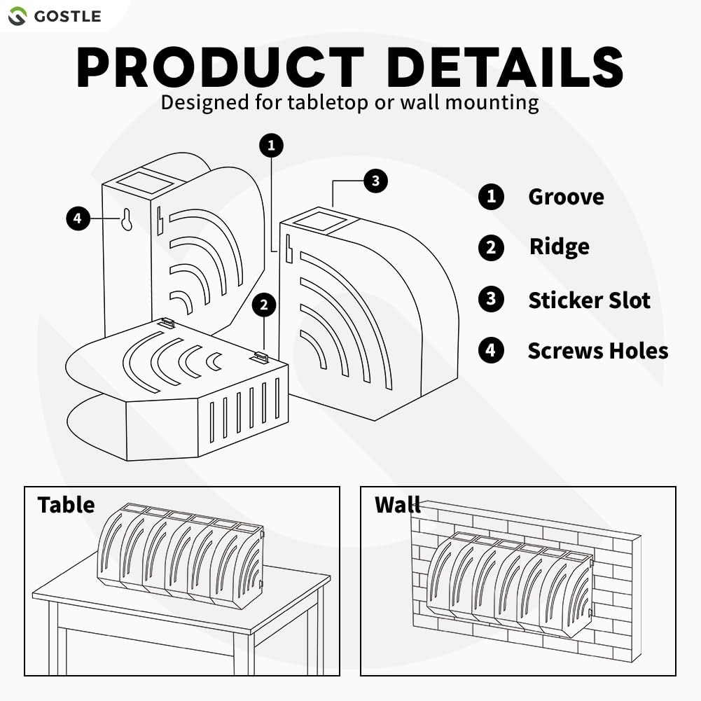 gostle 6 Inch Sanding Disc Storage Box, Sandpaper Organizer with 10 bins, Red