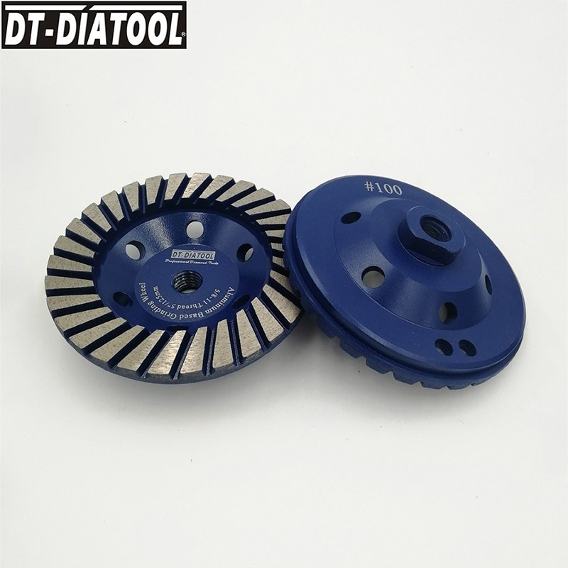 4″ / 5″ Diamond Grinding Wheel for Concrete Aluminum #30-#100 Grit Sanding Disc