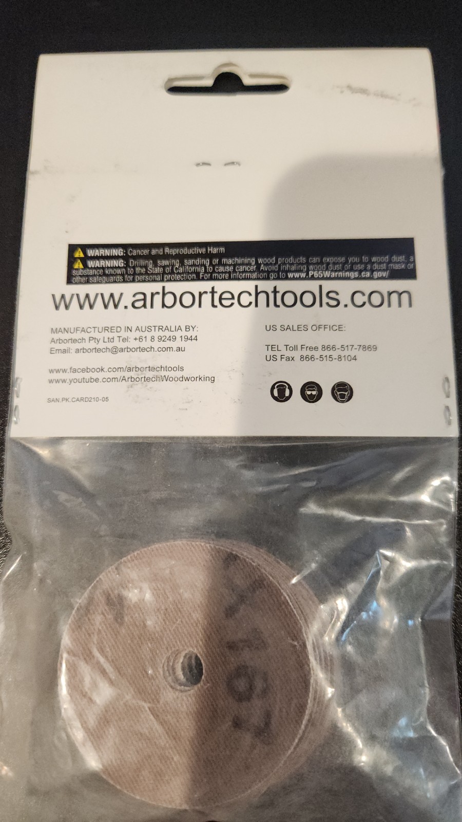 Arbortech 2″ Sanding Disc – 180 Grit – 20 Pack Model SAN.FG.CL18020-05