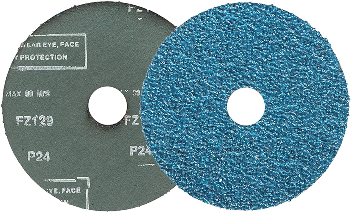 25 Pack – 5″ Zirconia Resin Fiber Disc 60 80 120 Grit Grinding & Sanding Discs