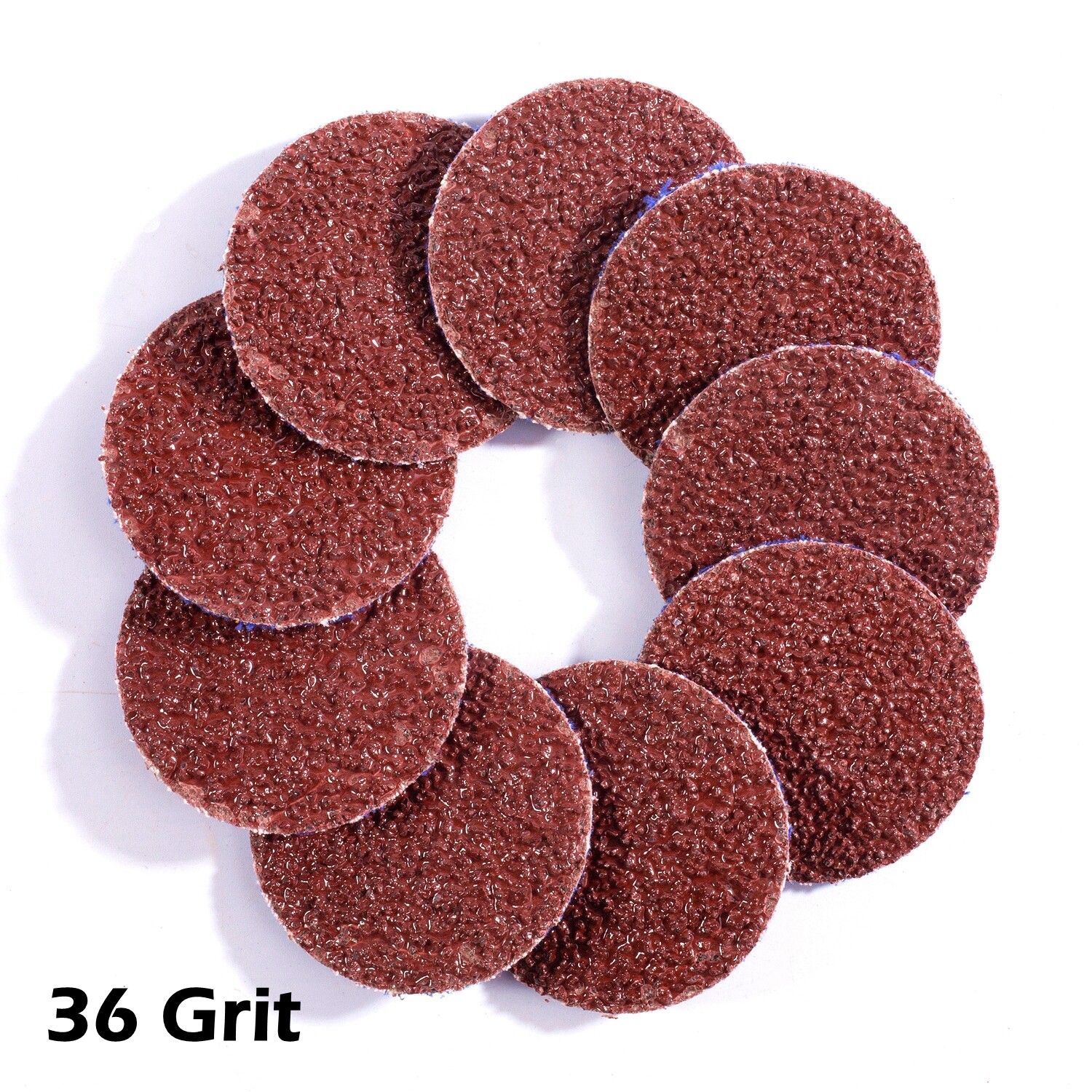 SATC 25PCS 3Inch AO Roll Lock Quick Change Sanding Discs 36 Grit for Die Grinder