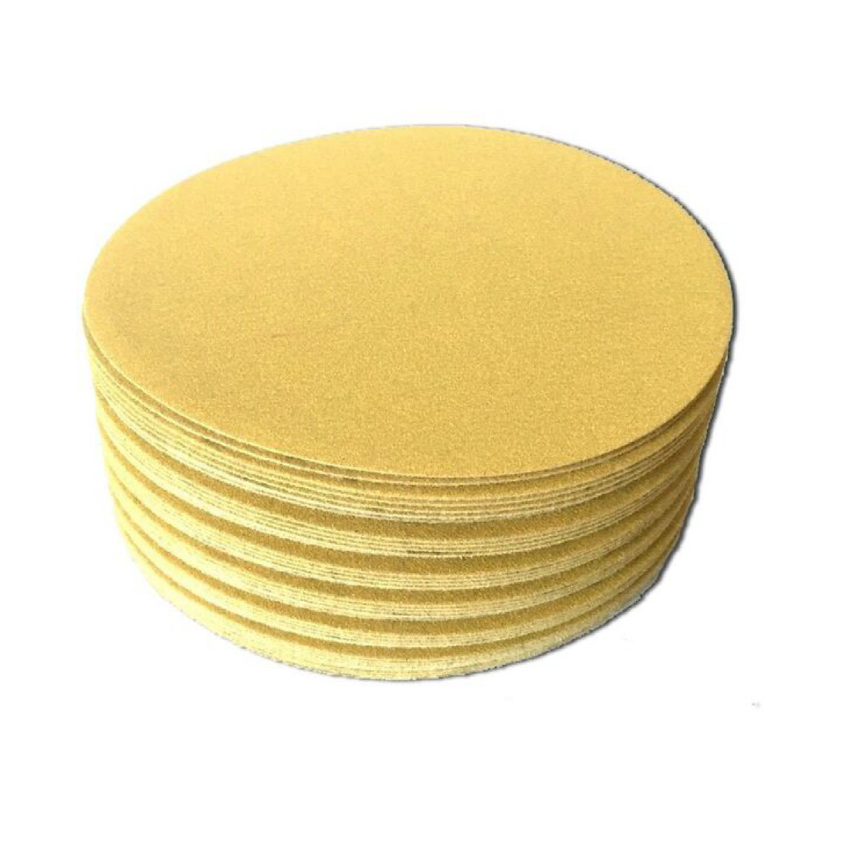 50PCS 125mm 5 In Gold sandpaper No Hole Hook & Loop Grip Sanding Discs 180 Grit