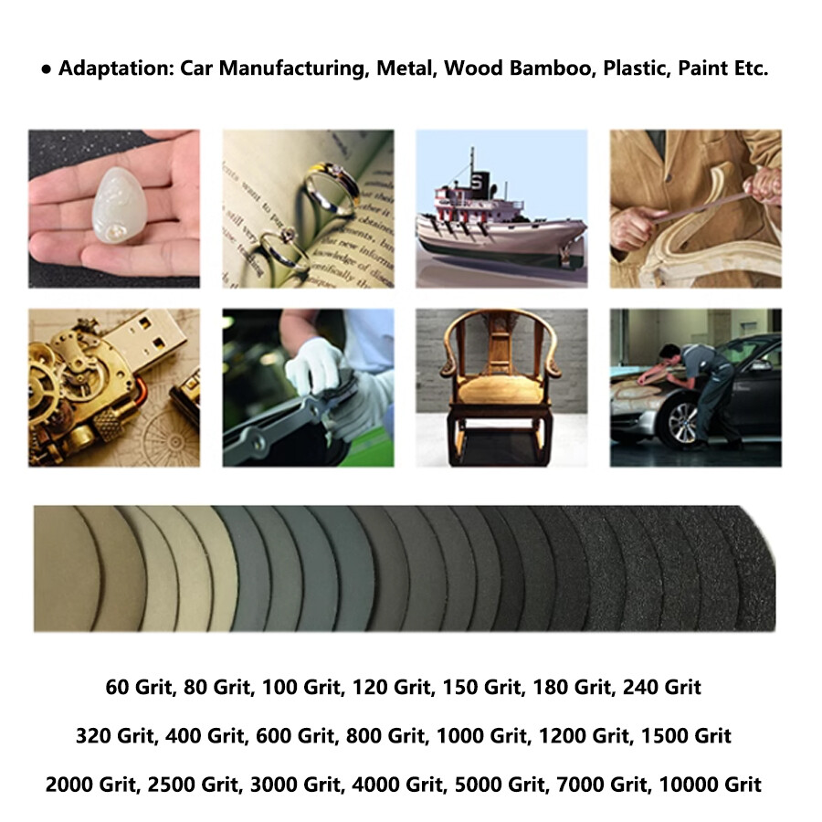 3″ 75mm Round Wet and Dry Sandpaper Wheel Pads Car Sanding Polishing 60#-10000#