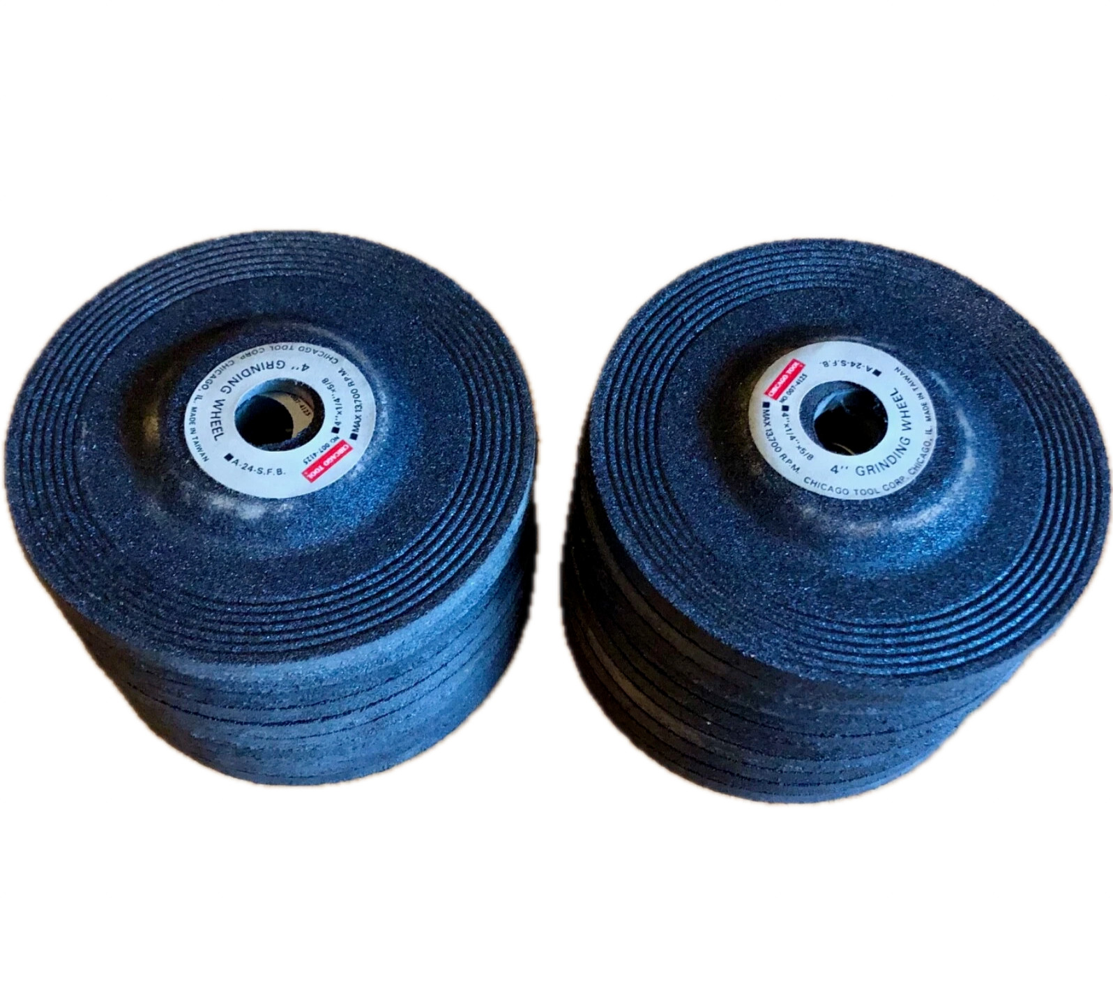Chicago Tool 007-4125 Grinding Wheels 4 x 1/4 x 5/8 Inch Aluminum Oxide 20PC