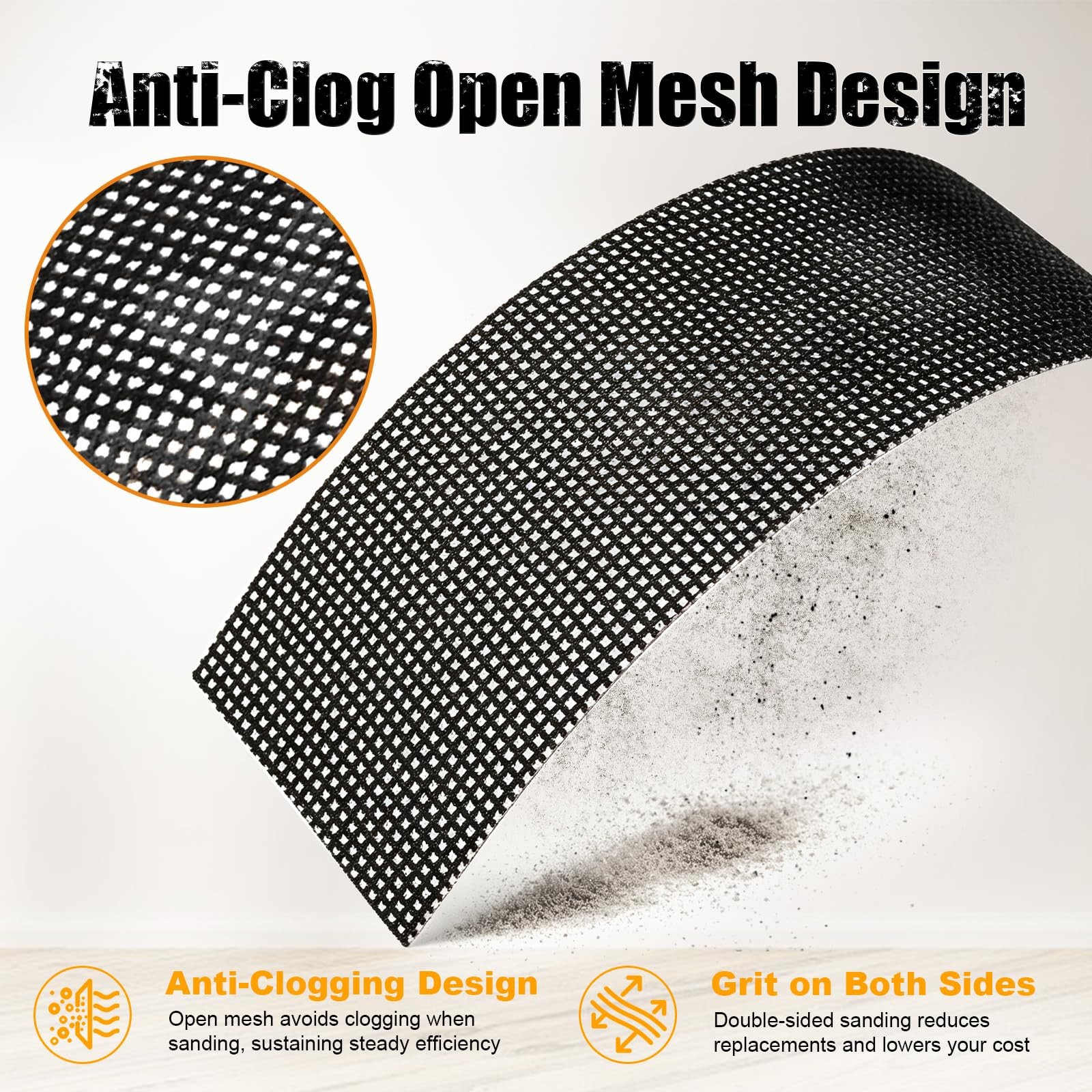 Shineboc 180 Grit Mesh Sandpaper Roll, 1-1/2″ x 5 38mmx5m, 180Grit 5-1/2yd