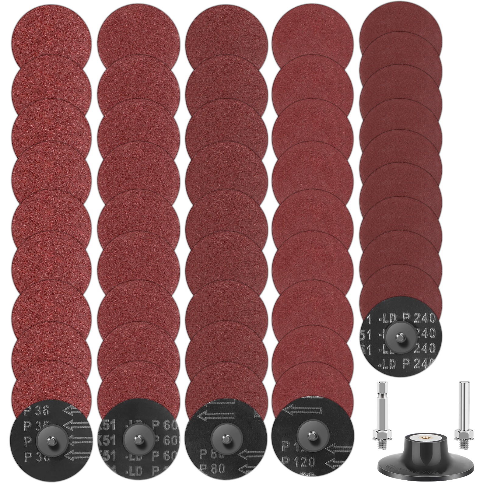 53X 3″ 36 60 80 120 240Grit Zirconia Roll Lock Sanding Grinding Disc Die Grinder