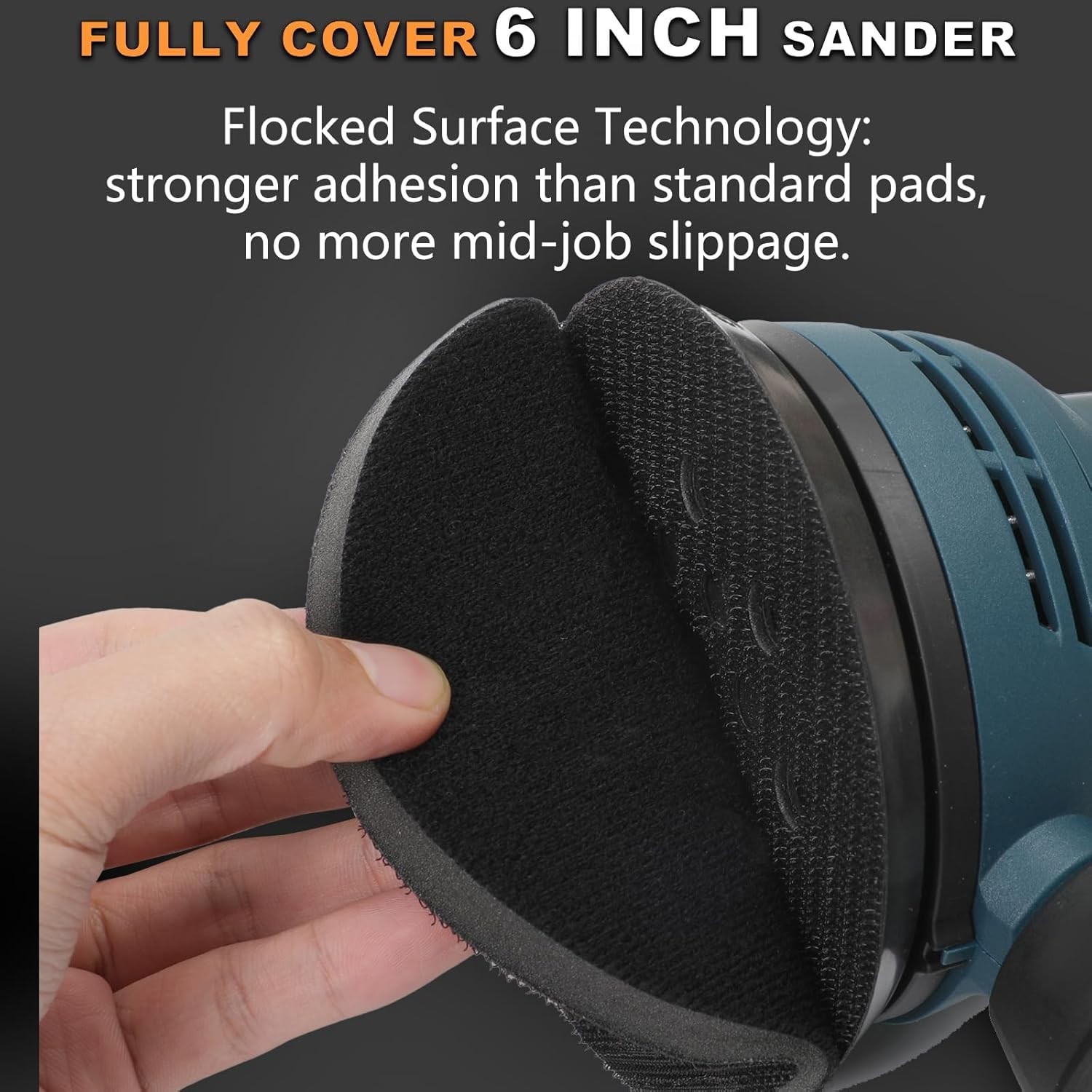 BMOTL 6-Inch No-Hole Interface Pad 5 Pack Hook Loop Foam Sanding Discs Backi…