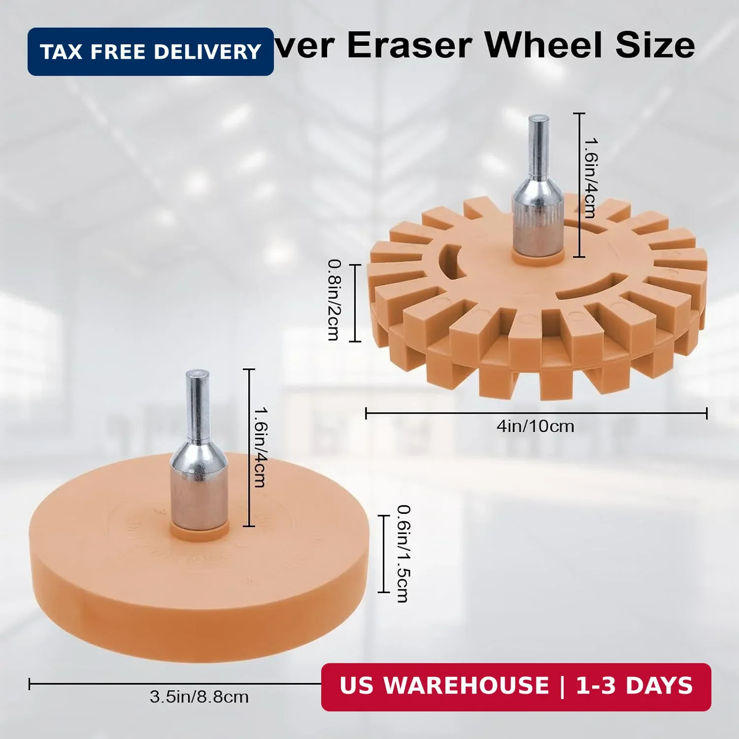 Eraser Wheel for Drill – 4 Pack Rubber Wheel Decal Remover Kit with Solid &