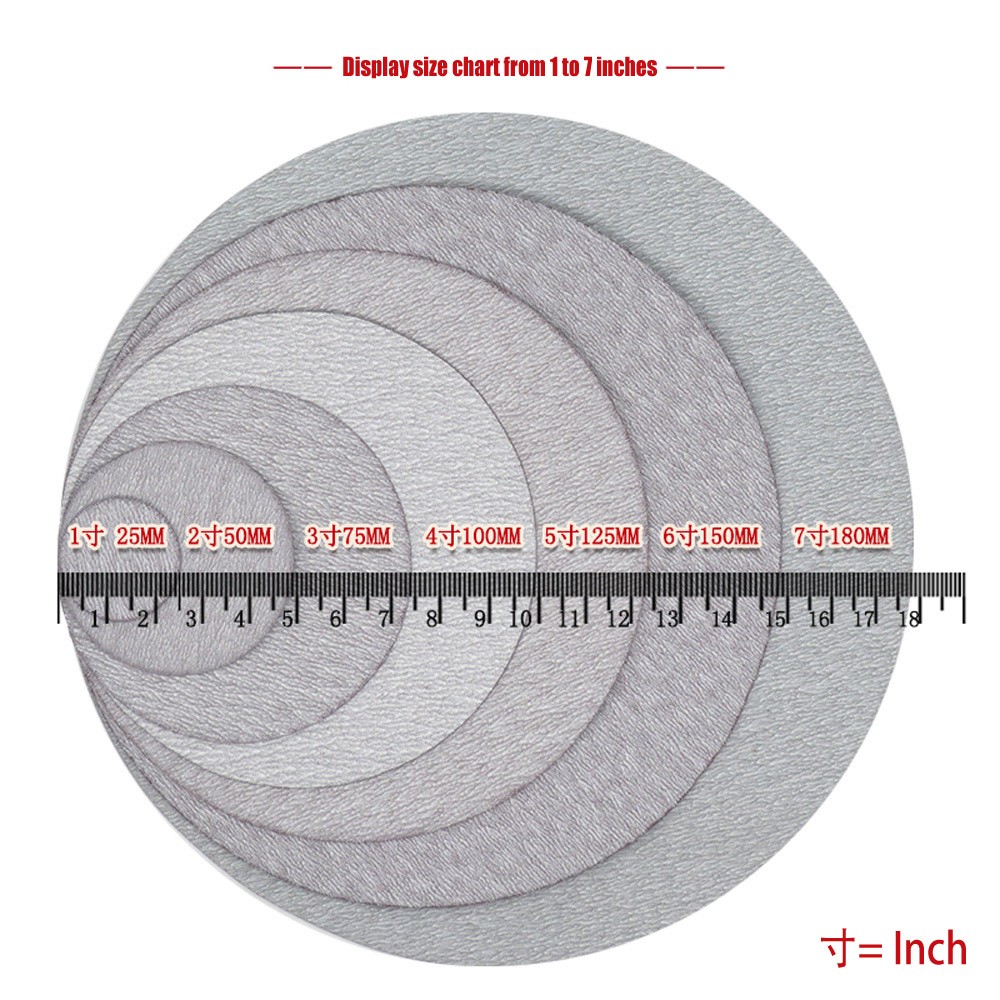 Dry Sanding Discs 1″ 2″ 3″ 4″ 5″ 6″ 7″ Inch 60-1200 Grit Flocked Disc Sandpaper
