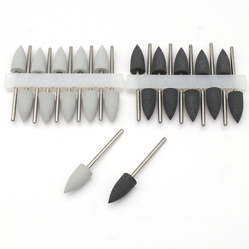 2.35mm Shank Silicone Grinding Head Dental Jade Polishing Tool Rubber Grinder