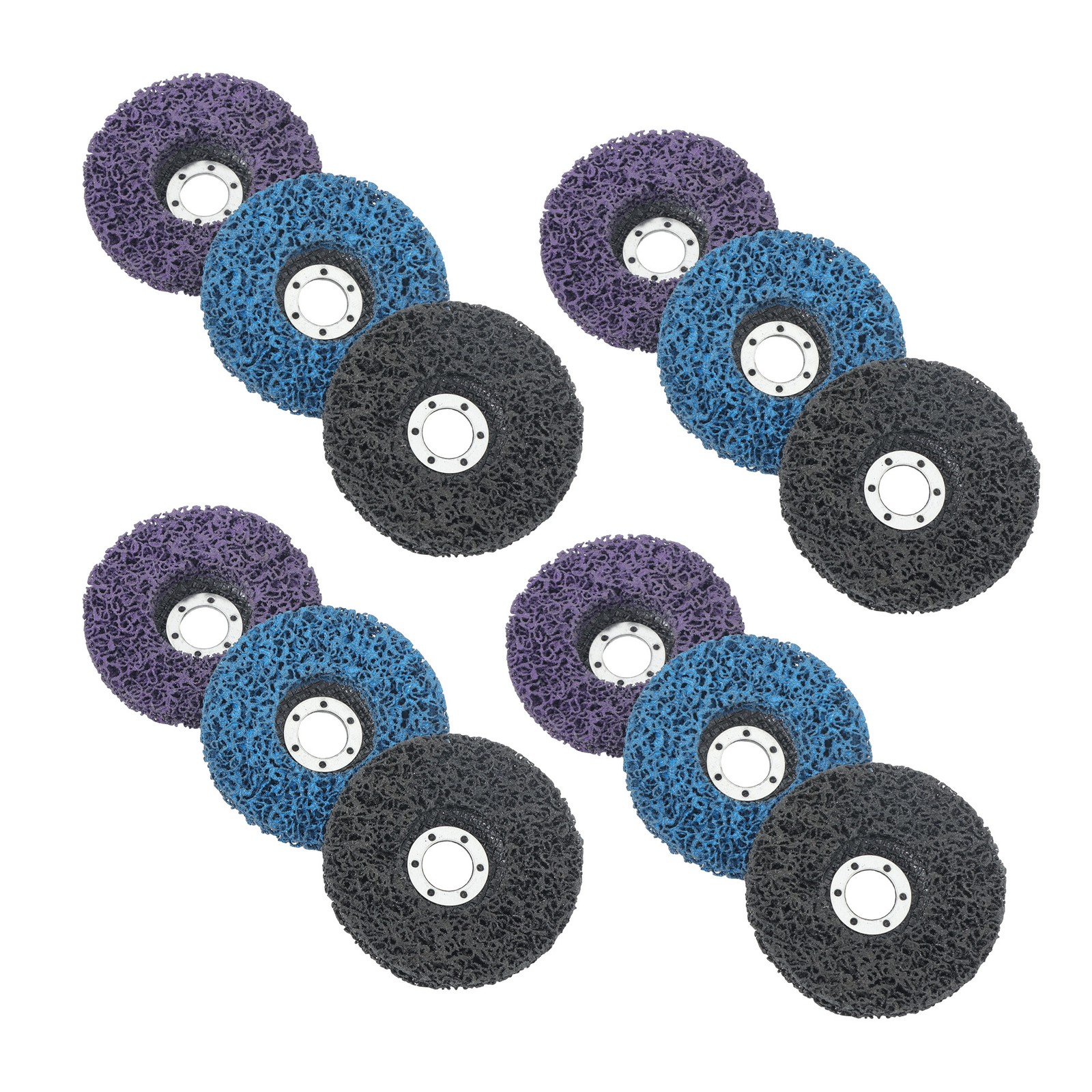 12 Pack: 4-1/2 x 7/8 Inch Diamond Grinding Discs Set 3 Colors for Angle Grinder