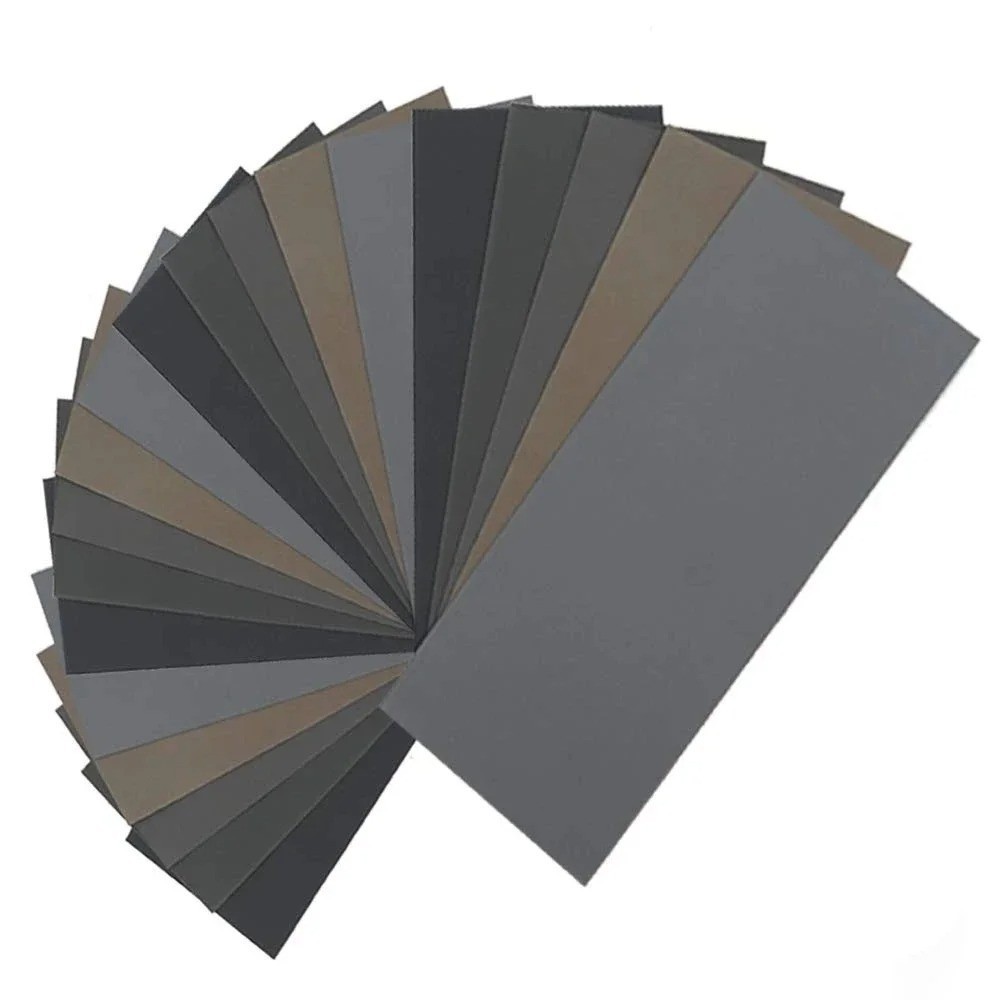 Wet Dry Sandpaper Assorted Grit 1000-7000 Automotive Wood Metal Polishing 15 pcs
