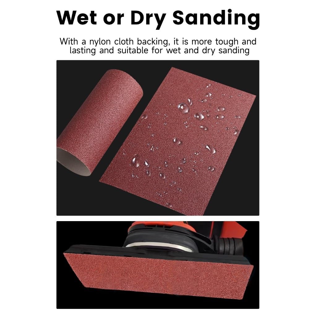 Emery Cloth Roll,4 Grits 1” x 20FT Abrasive Sandpaper Roll,150 240 320 400 Grit