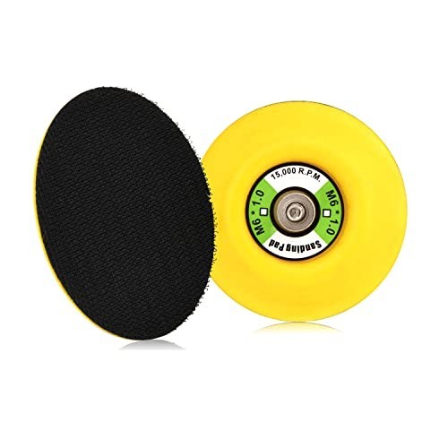 5pcs 3″ Dual-Action Hook & Loop Sanding Back Pad for Orbital Sander, M6 Thread