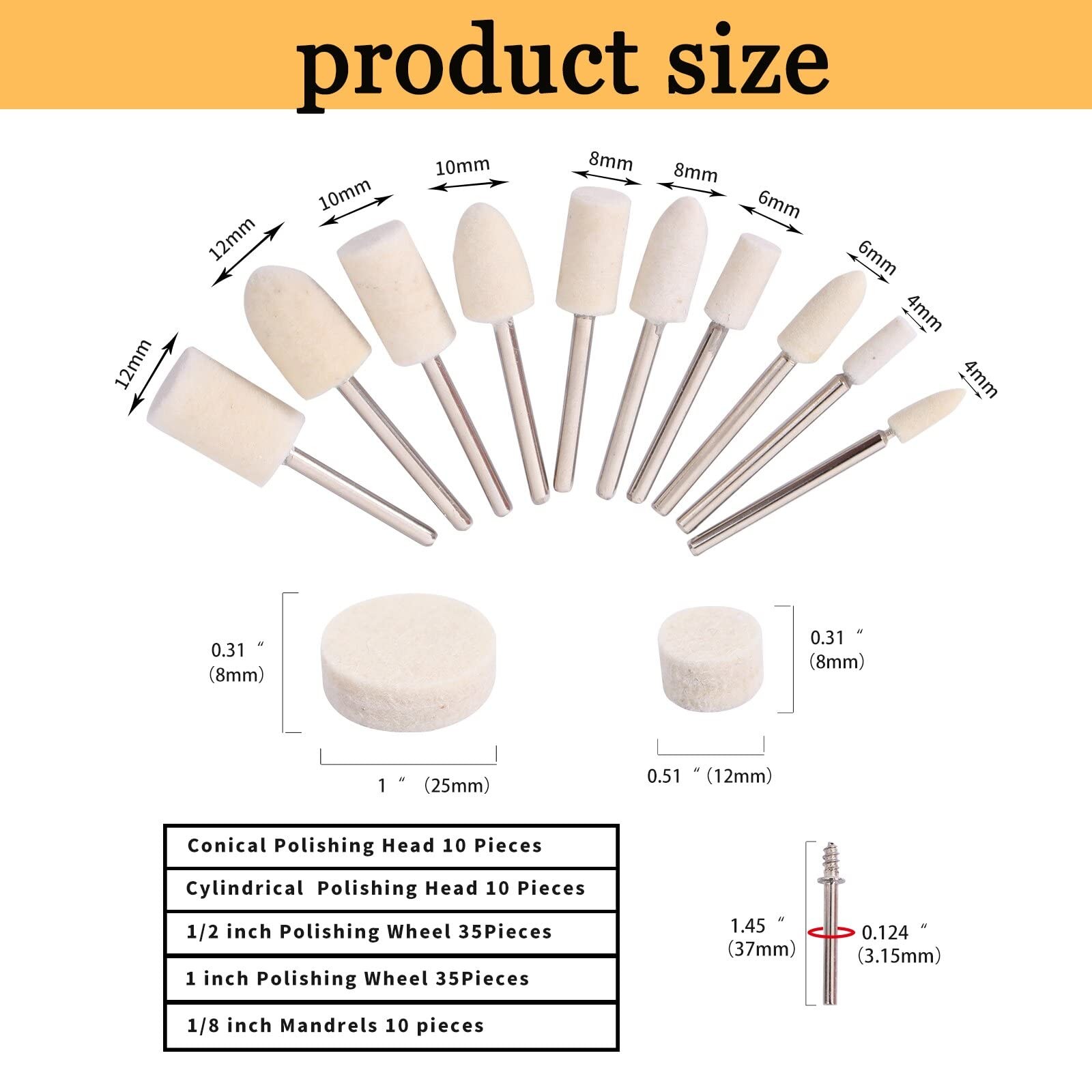 100PCS Polishing Buffing Wheel for Dremel Polishing Kit, Polishing Wheel for …