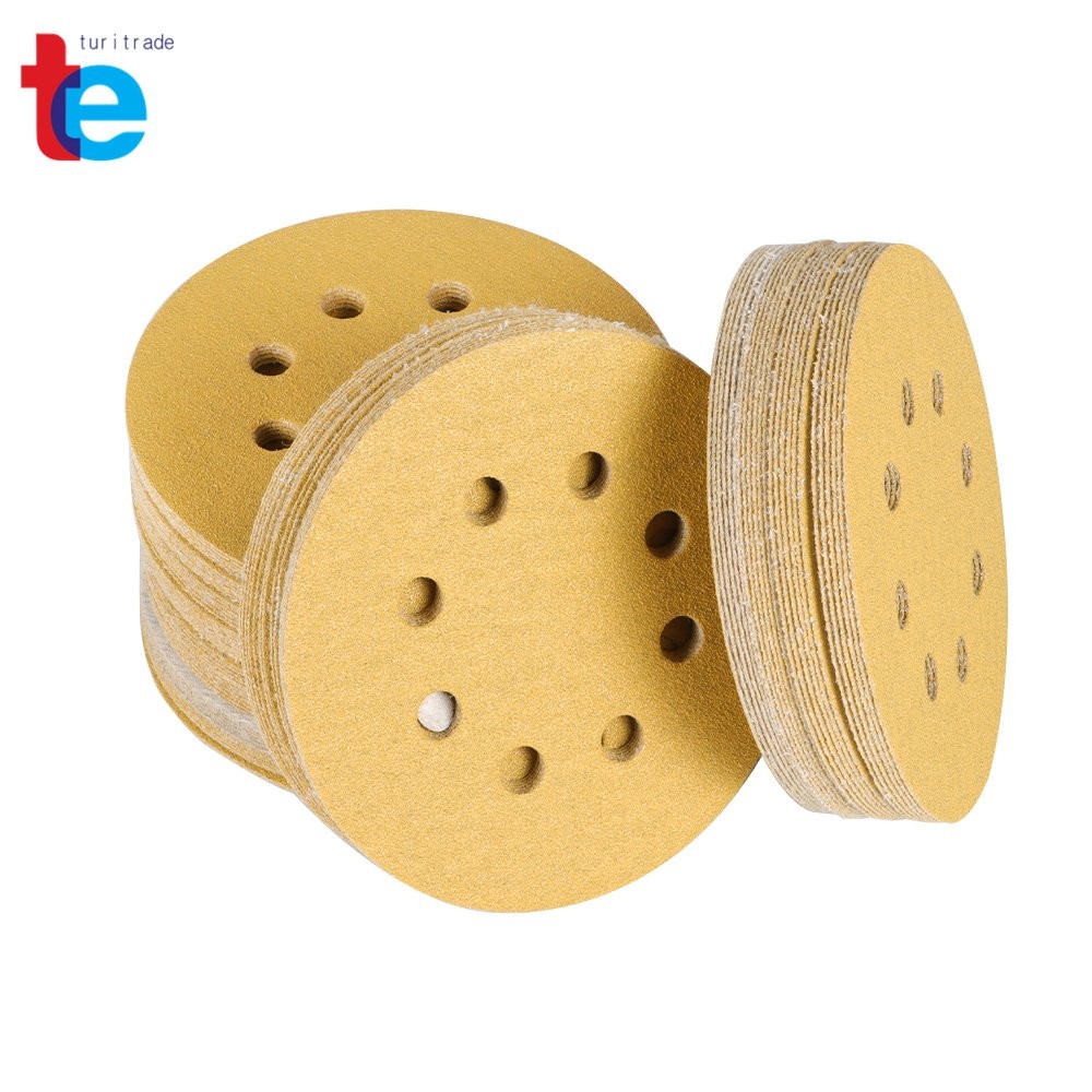 100 Pieces 5 Inch 8-Hole Hook-And-Loop Sanding Disc Sander Paper 100 Grit