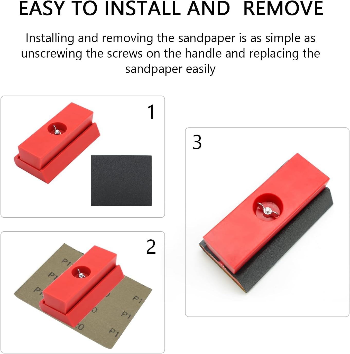 SCOTTCHEN Hand Sanding Blocks Auto Body, 25Pcs Sandpaper Woodworking Furniture S