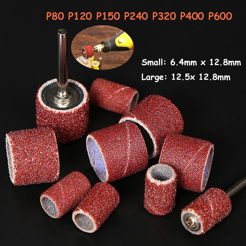 Sanding Bands Drum Sleeves Nail Electric Drill File Machine Bits 80 – 600 Grit