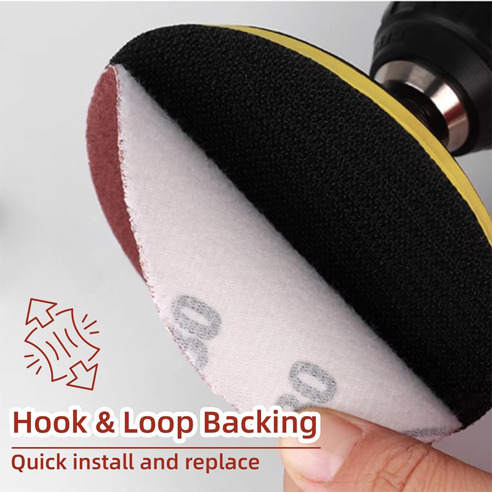 1″ to 7″ Inch Dry Sanding Discs Pads Hook & Loop Sandpaper Pads 40-2000 Grit