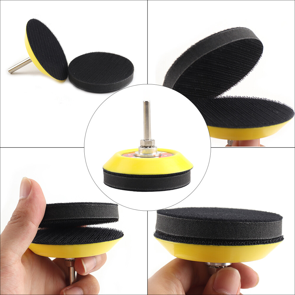 10PCS 3″ Interface Pads Hook Loop Sponge Cushion Buffer Backing Pad Sanding Disc