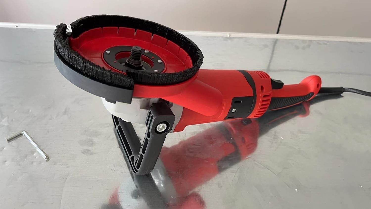 Red Dust Shroud for Angle Grinders (115mm/125mm) – Enhanced Grinding Safety