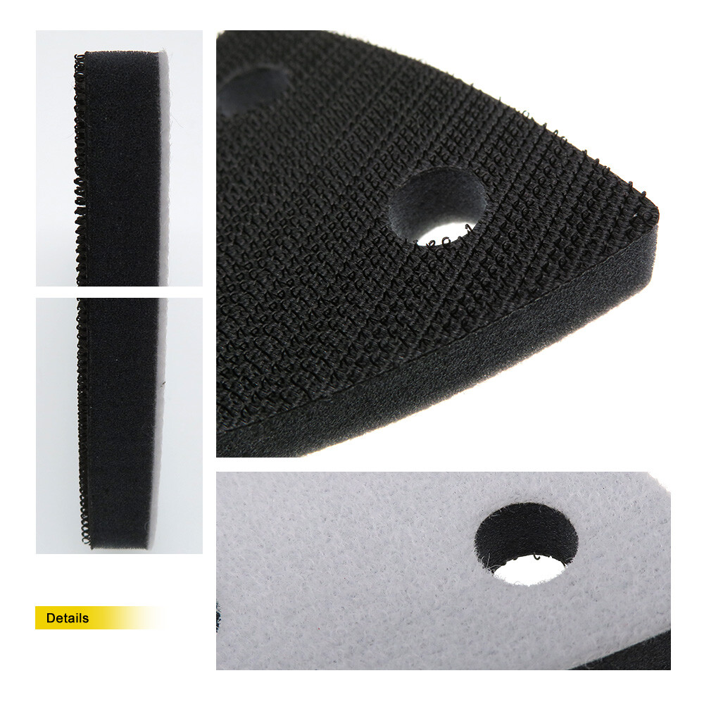 80*80*80mm 3 Hole Triangular Foam Cushion Interface Buffer Pad For Sanding Pads