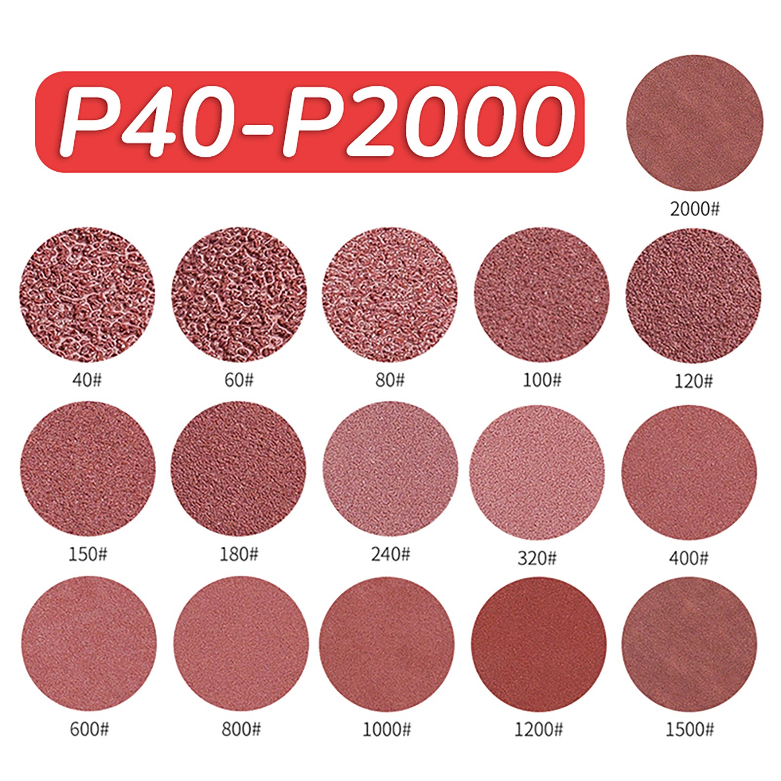 100mm – 4″ Hook and Loop Sanding Discs Orbital Sandpaper Pads 40-2000 Grit