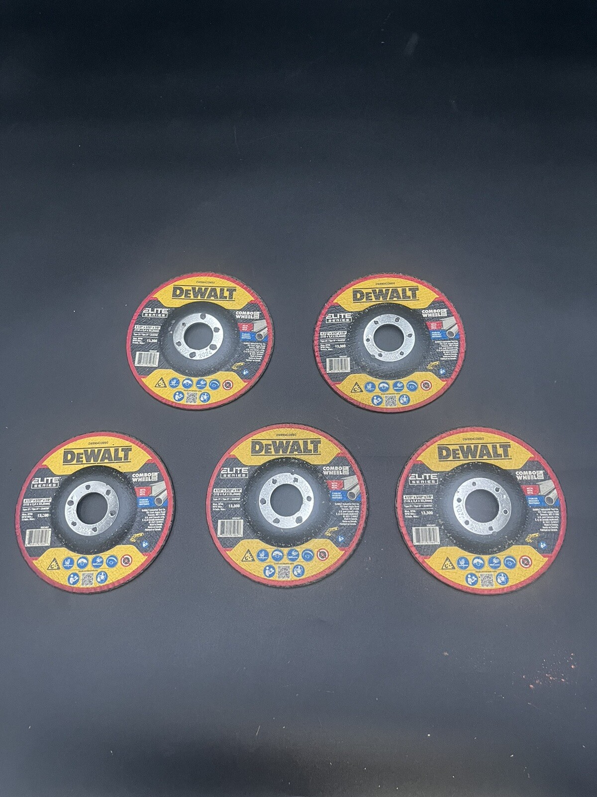 DeWALT ELITE Series 4-1/2″ x 3/32″ x 7/8″ XP Type 27 Grind, Cut, Notch – 5 Disks