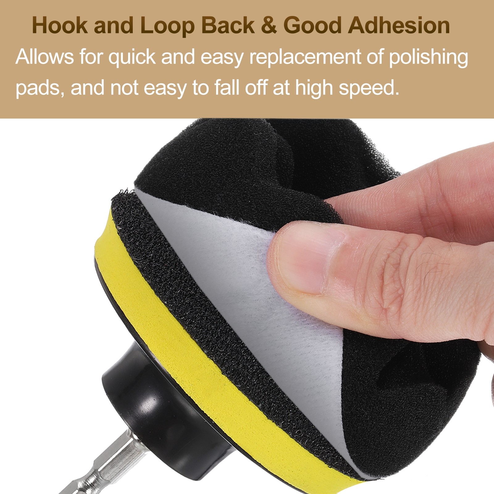 2pcs Buffing Sponge Pads 6″ Polishing Wheel Waffle Finishing Grip Pad Black