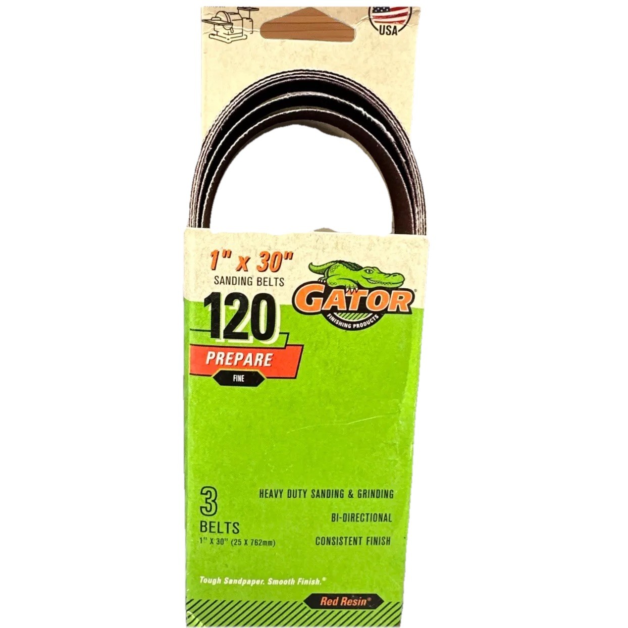 GATOR 1″x30″ Sanding Belts 120 PREPARE Fine 3 Belts