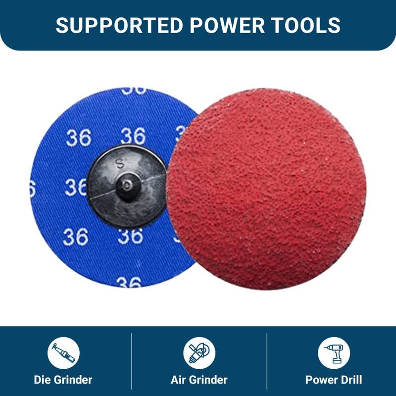 3 In 75mm Sanding Discs Quick Change Ceramic Drill & Die Grinder Sanding Disc