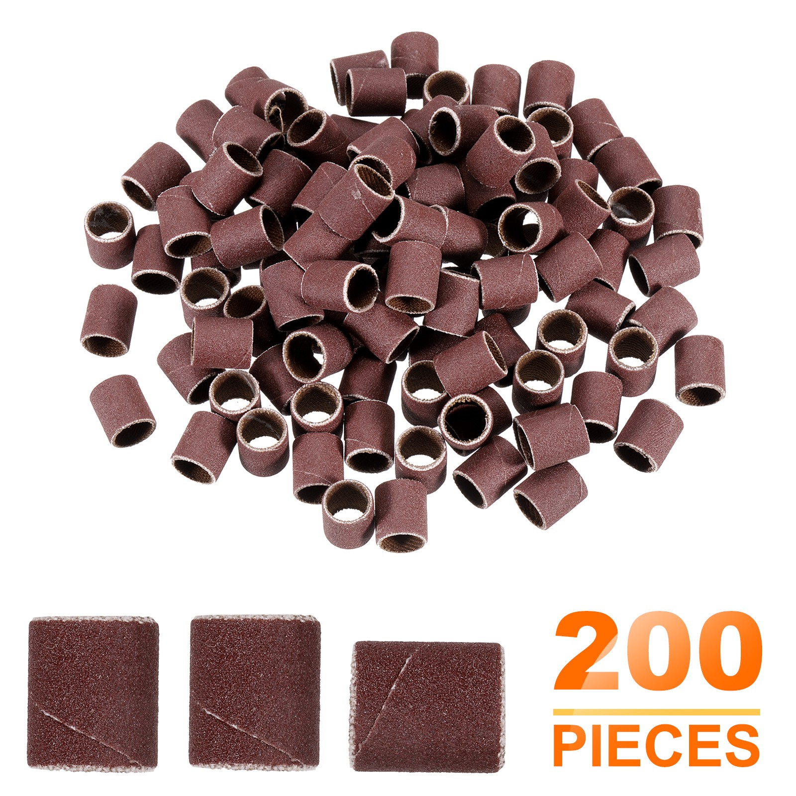 200pcs Sanding Drums 3/8 Inch Grit 400 Sanding Sandpaper Mini Sanding Sleeves