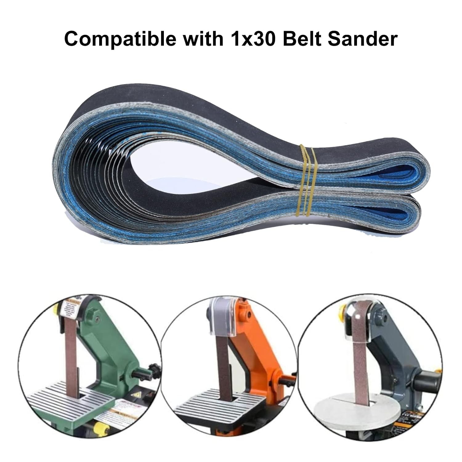 Silicon Carbide Sanding Belts 600 800 1000 Grit 1×30 Inch Knife Sharpening