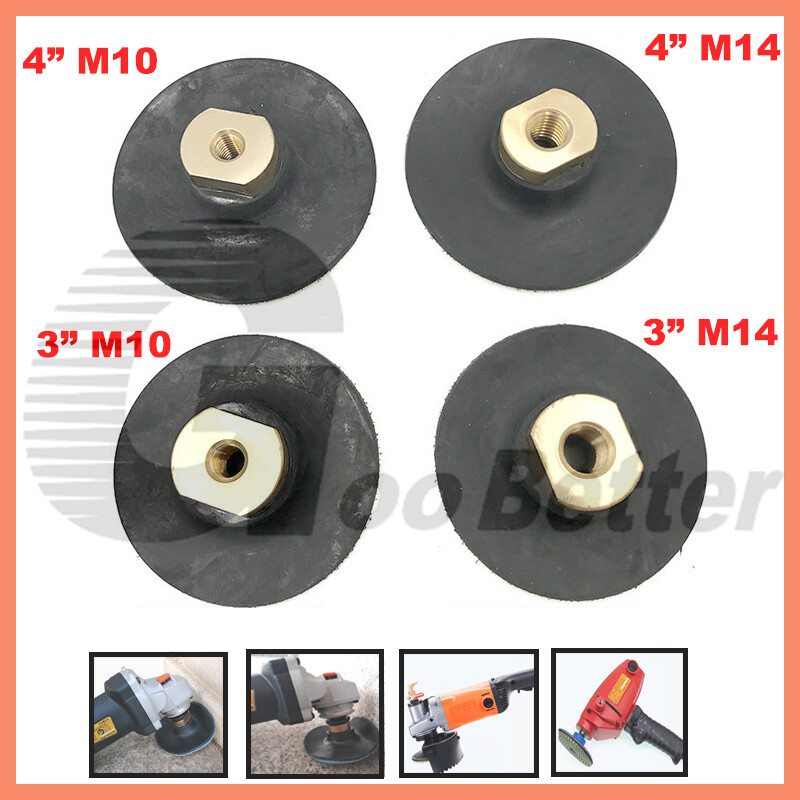 3″ 4″ inch Rubber Backing Disc M10 M14 Thread for Angle Grinder Sander Sanding