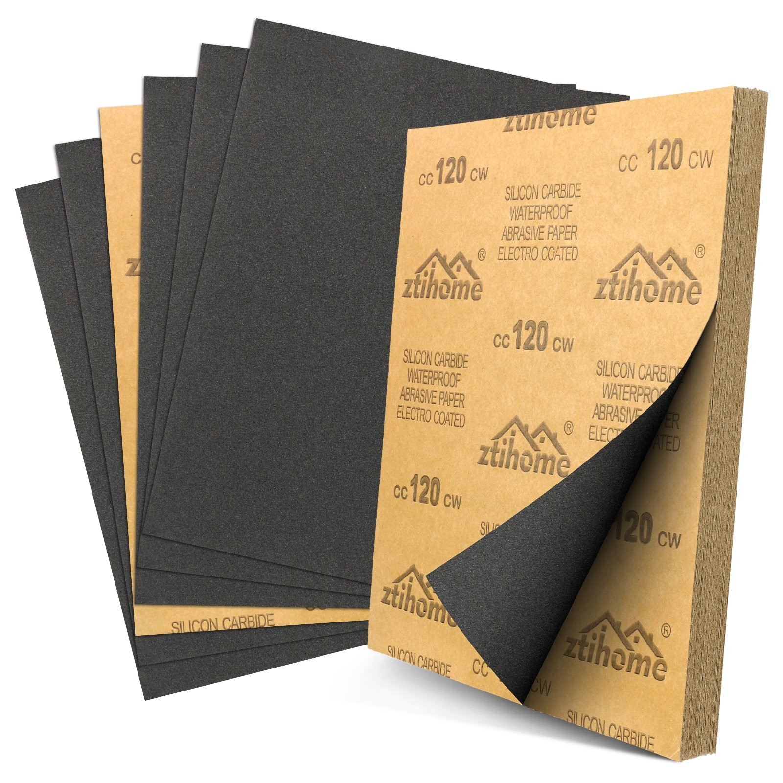 50PCS Sandpaper Wet Dry 120 grit 9*11 inch Abrasive Sanding Sheet Wood Car Metal